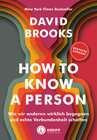 Buchcover How to know a person