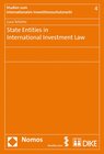 Buchcover State Entities in International Investment Law