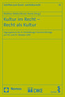 Buchcover Kultur im Recht - Recht als Kultur