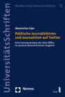 Buchcover Politische Journalistinnen und Journalisten auf Twitter