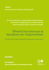 Buchcover Öffentliches Interesse & Akzeptanz der Allgemeinheit