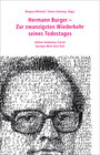 Buchcover Hermann Burger – Zur zwanzigsten Wiederkehr seines Todestages