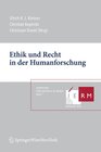 Buchcover Ethik und Recht in der Humanforschung