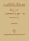 Buchcover Blätter für Technikgeschichte