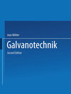 Buchcover Galvanotechnik