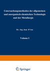 Buchcover Untersuchungsmethoden der allgemeinen und anorganisch-chemischen Technologie und der Metallurgie