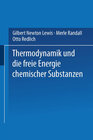 Buchcover Thermodynamik und die Freie Energie Chemischer Substanzen
