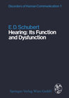 Buchcover Hearing: Its Function and Dysfunction