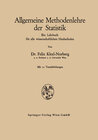Buchcover Allgemeine Methodenlehre der Statistik
