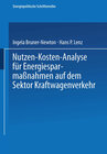 Buchcover Nutzen-Kosten-Analyse für Energiesparmaßnahmen auf dem Sektor Kraftwagenverkehr