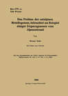 Buchcover Das Problem der ostalpinen Metallogenese, beleuchtet am Beispiel einiger Erzparagenesen vom Alpenostrand