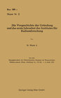 Buchcover Die Vorgeschichte der Gründung und das erste Jahrzehnt des Institutes für Radiumforschung