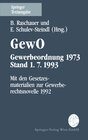 Buchcover Gewerbeordnung 1973 (GewO) Stand 1.7.1993