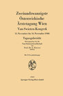 Buchcover Zweiundzwanzigste Österreichische Ärztetagung Wien