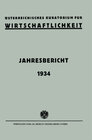 Buchcover Österreichisches Kuratorium für Wirtschaftlichkeit: Jahresbericht 1934