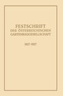 Buchcover Festschrift der Österreichischen Gartenbaugesellschaft 1827-1927