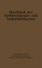 Buchcover Mineralgerbung und andere nicht rein pflanzliche Gerbungsarten