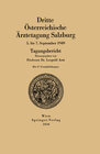 Buchcover Dritte Österreichische Ärztetagung Salzburg 5. bis 7. September 1949