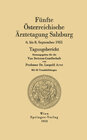 Buchcover Fünfte Österreichische Ärztetagung Salzburg