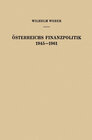 Buchcover Österreichs Finanzpolitik 1945–1961