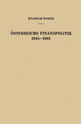 Buchcover Österreichs Finanzpolitik 1945–1961