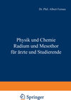 Buchcover Physik und Chemie Radium und Mesothor für Ärzte und Studierende
