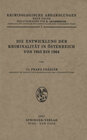 Buchcover Die Entwicklung der Kriminalität in Österreich von 1953 bis 1964