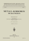 Buchcover Metall-Korrosion im Bauwesen