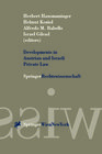 Buchcover Developments in Austrian and Israeli Private Law