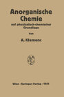 Buchcover Anorganische Chemie auf physikalisch-chemischer Grundlage