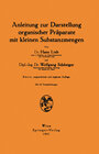 Buchcover Anleitung zur Darstellung organischer Präparate mit kleinen Substanzmengen