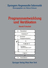 Buchcover Programmentwicklung und Verifikation