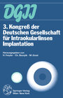 Buchcover 3. Kongreß der Deutschen Gesellschaft für Intraokularlinsen Implantation