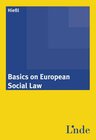 Buchcover Basics on European Social Law