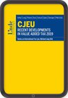 Buchcover CJEU - Recent Developments in Value Added Tax 2019