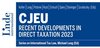 Buchcover CJEU - Recent Developments in Direct Taxation 2023