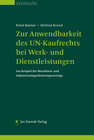 Buchcover Zur Anwendbarkeit des UN-Kaufrechts bei Werk- und Dienstleistungen