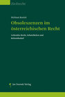 Buchcover Obsoleszenzen im österreichischen Recht