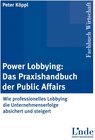 Buchcover Power-Lobbying: Das Praxishandbuch der Public Affairs