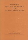 Buchcover Beiträge und Bibliographie zur Augster Forschung