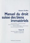 Buchcover Manuel du droit suisse des biens immatériels. Volumes I et II