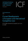 Buchcover Current Developments in European and International Competition Law