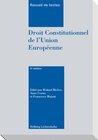 Buchcover Droit constitutionnel de l'Union européenne