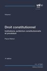 Buchcover Droit constitutionnel Volume I