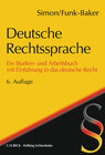 Buchcover Deutsche Rechtssprache