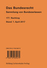 Buchcover Das Bundesrecht, N 177