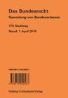 Buchcover Das Bundesrecht, N 179
