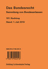 Buchcover Das Bundesrecht, N 181
