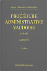 Buchcover Procédure administrative vaudoise