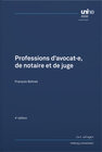 Buchcover Professions d’avocat-e, de notaire et de juge